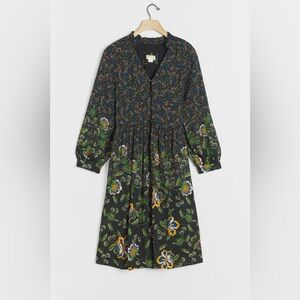 Maeve by Anthropologie Dulcie Midi Dress Paisley Print Size Small Floral Fairy